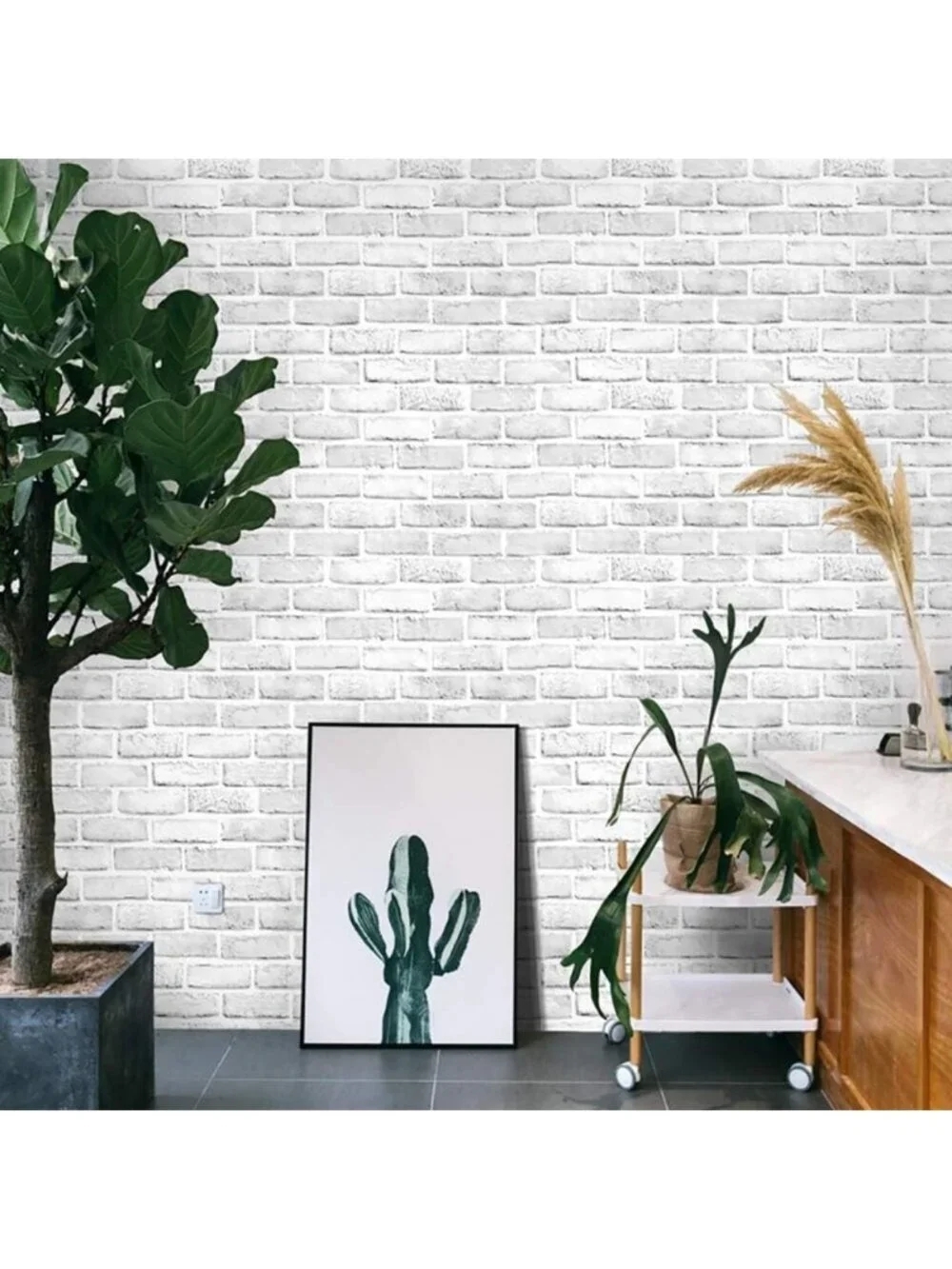 Peel and Stick Faux 3D Brick Wallpaper - Removable Self-Adhesive Wall Decor
